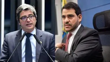 Líder do PL no Senado, Carlos Portinho (RJ) e Jorge Messias.